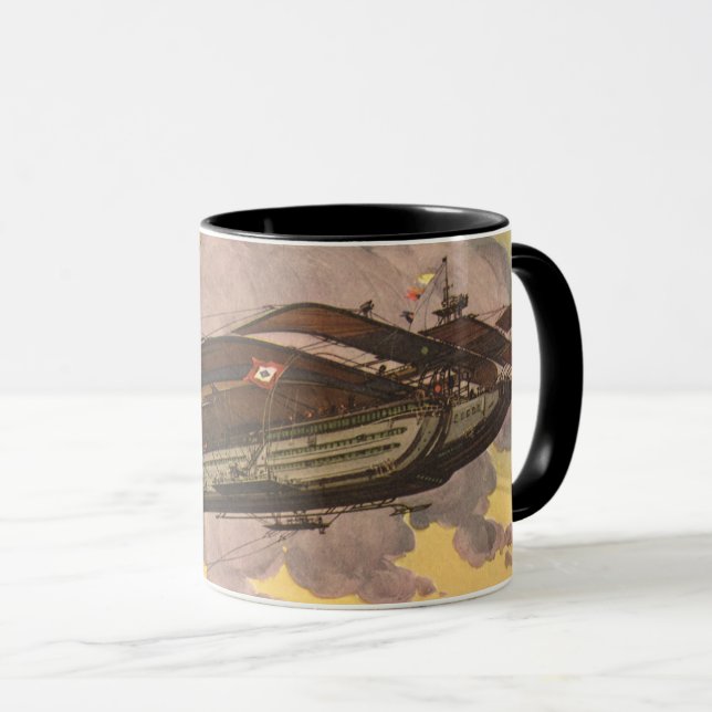 Schiff der Vintagen Science Fiction Tasse (VorderseiteRechts)