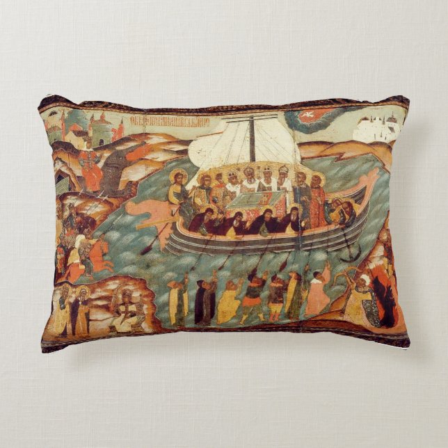 Schiff des Glaubens Icon l Orthodox l Christlich Dekokissen (Vorderseite)