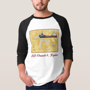 Schiff Edward L. Ryerson Great Lakes auf Diagramm T-Shirt