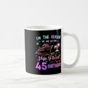 Schiff feierte 45. Geburtstags-Kreuzfahrt 45 Jahre Kaffeetasse