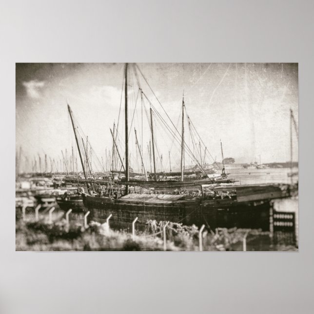 Schiff im Hafen Nautical Poster (Vorne)