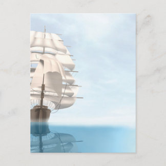 Schiff im Meer Postkarte