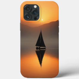 Schiff im See mit Berglandschaft Case-Mate iPhone Hülle