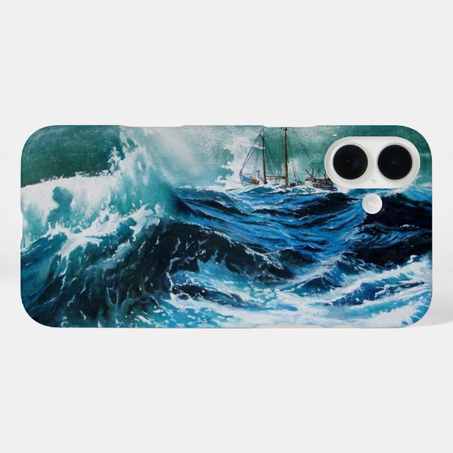 Schiff im Sturm Case-Mate iPhone Hülle (Rückseite (Horizontal))