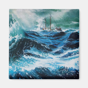 Schiff im Sturm Magnet