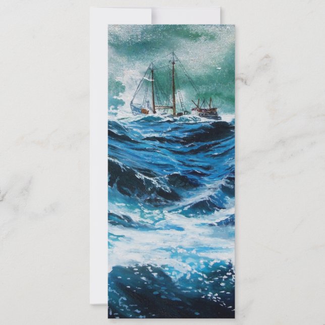 Schiff im Sturm, Pergament (Vorderseite)