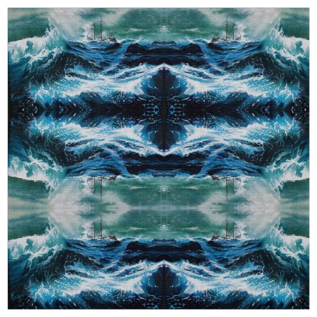 Schiff im Sturm Stoff (Muster)