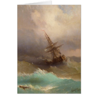 Schiff im stürmischen Meer