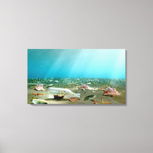 Schiff-in-ein-Flasche Wrack Leinwanddruck