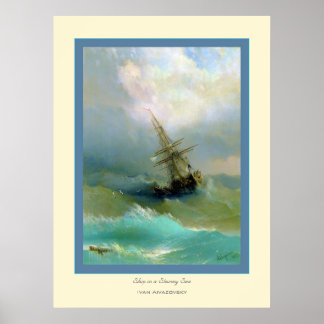 Schiff in einem Stormy Sea~ Ivan Aivazovsky Poster