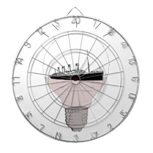 Schiff in einer Glühbirne Dartscheibe