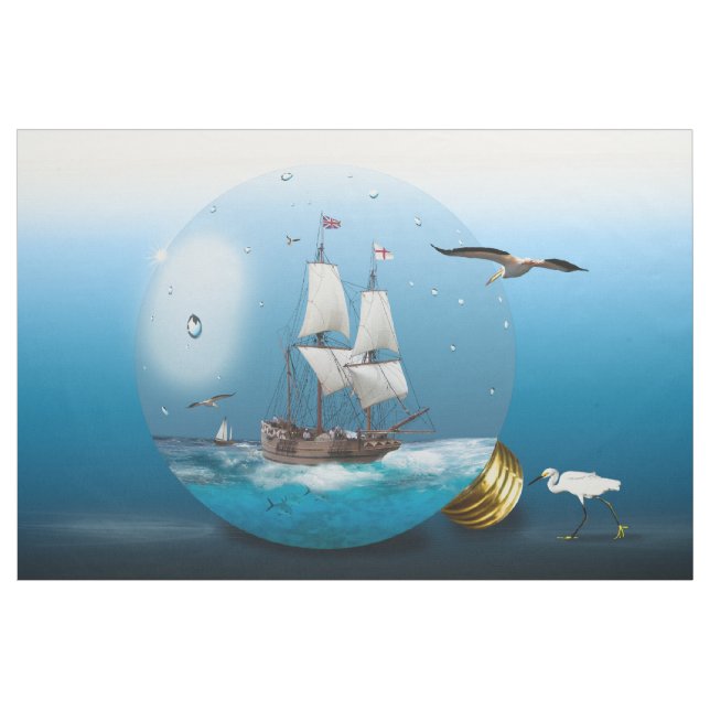 Schiff in einer Glühbirne Stoff (Yard (91,4 cm))