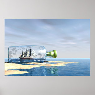 SCHIFF IN KURZE DRUCKEN POSTER