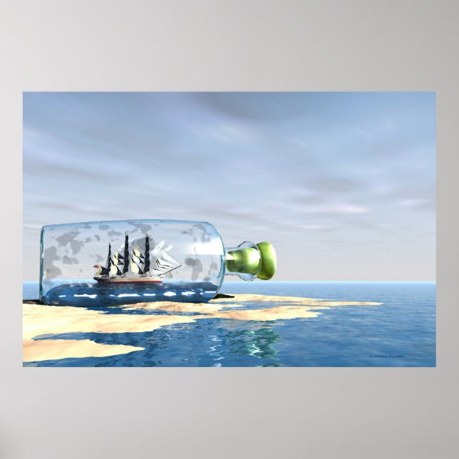 SCHIFF IN KURZE DRUCKEN POSTER (Vorne)