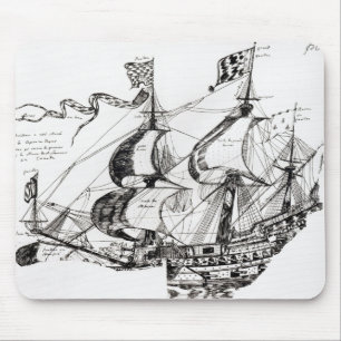 Schiff Jacques Cartiers, 'Rarete Indes Mousepad