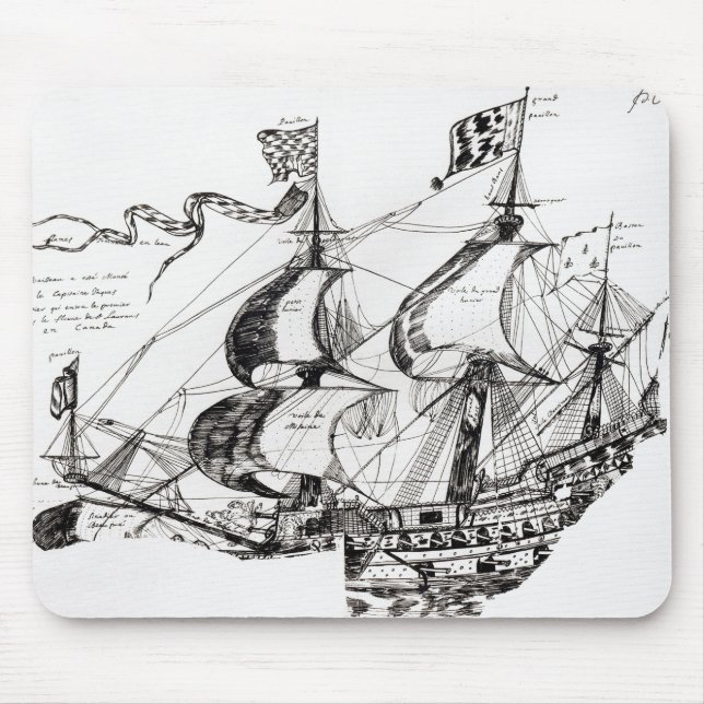 Schiff Jacques Cartiers, 'Rarete Indes Mousepad (Vorne)
