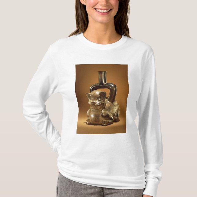 Schiff mit Puma, Chavin Kultur, c.90 BC T-Shirt (Vorderseite)