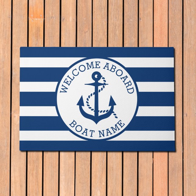 Schiff Nautical Anchering Navy Custom Welcome Bard Fußmatte (Von Creator hochgeladen)