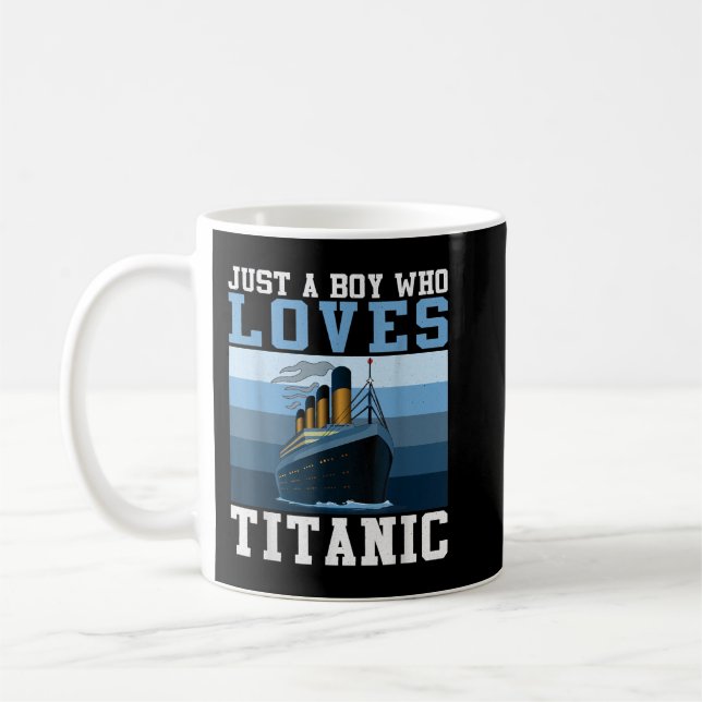 Schiff nur ein Junge, der Titanic Boat Titanic Boy Kaffeetasse (Links)