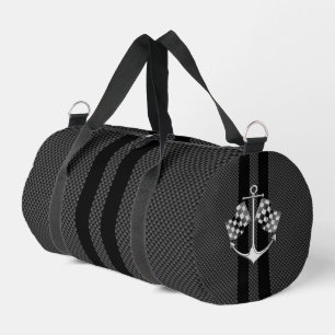 Schiff-Racing im Stil von schwarzem Kohlenstofffas Duffle Bag