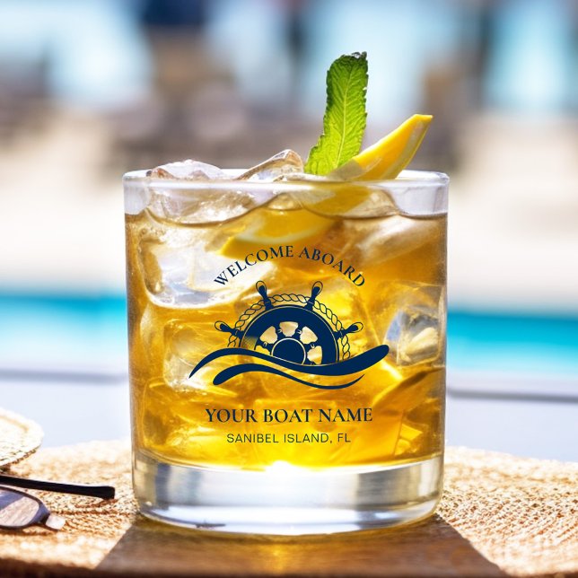 Schiff-Rad für die blaue Marine Whiskyglas (Von Creator hochgeladen)