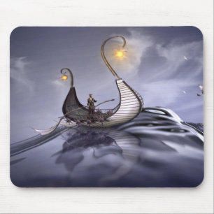 Schiff Schiff Schiff Kristallwasser Viking Lamp Bi Mousepad