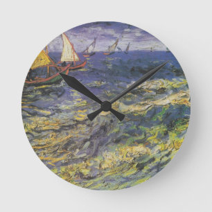 Schiff Sea Water Blue Peace Liebe Destination Runde Wanduhr