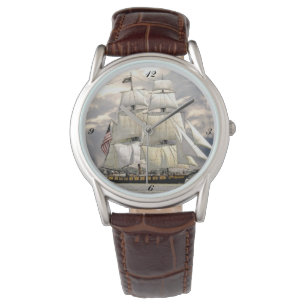 Schiff segelt Seeuhr Armbanduhr