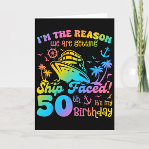 Schiff steht Es ist mein 50. Geburtstag Kreuzfahrt Karte