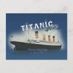 Schiff Titanic Blue Southampton 1912 Postkarte