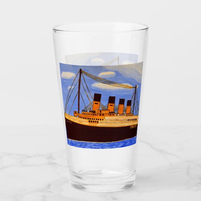 Schiff Titanic  Glas (Vorderseite)