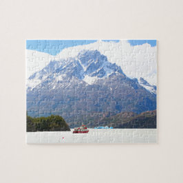 Schiff und Berge, Patagonien, Chile Puzzle