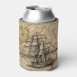 Schiff und Karte Dosenkühler