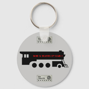 Schiff und Reise durch Eisenbahn-Zug Schlüsselanhänger