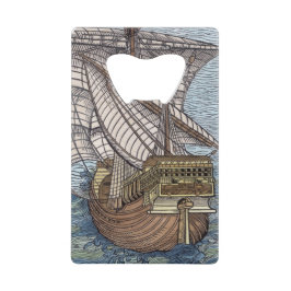 Schiff von Columbus'Time Kreditkarten Flaschenöffner