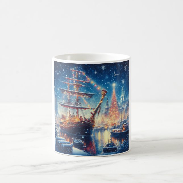 Schiff "Weihnachten/Winter" Kaffeetasse (Mittel)
