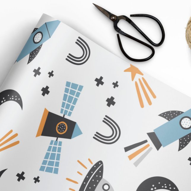 Schiff Zum Mond Geschenkpapier (Von Creator hochgeladen)