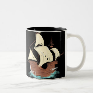 Schiff Zweifarbige Tasse