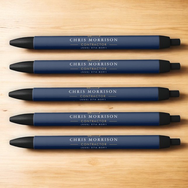 Schiffbau Navy Blau Gold Kugelschreiber (Von Creator hochgeladen)