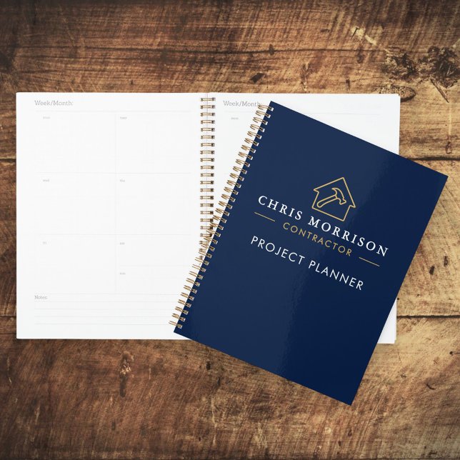 Schiffbau Navy Blue Gold Projekt Planer (Von Creator hochgeladen)