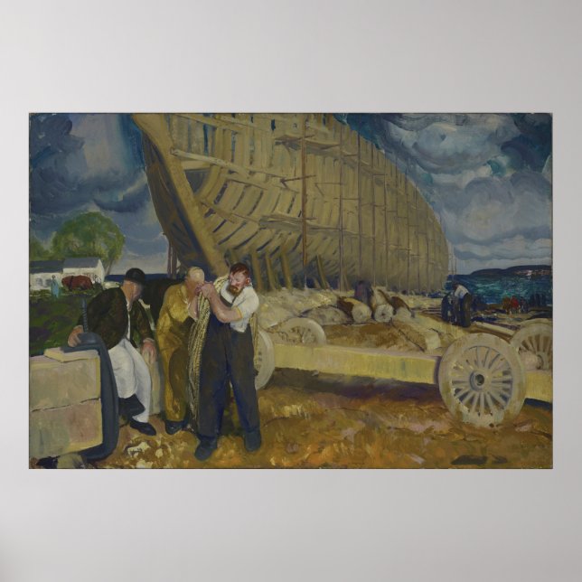 Schiffbauer - The Rope - George Bellows Poster (Vorne)