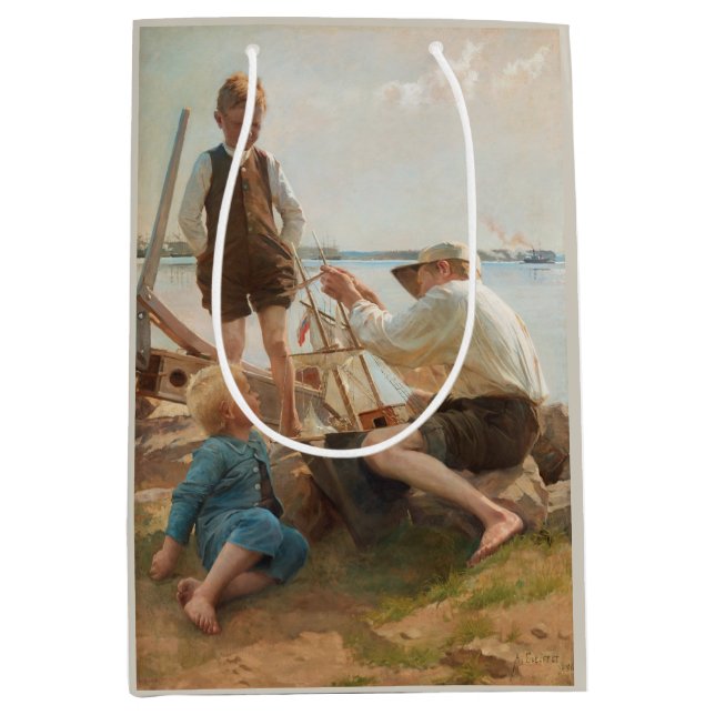 Schiffbauer (von Albert Edelfelt) Mittlere Geschenktüte (Vorderseite)