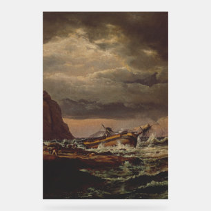 Schiffbruch an der norwegischen Küste von Johan Da Acrylschild