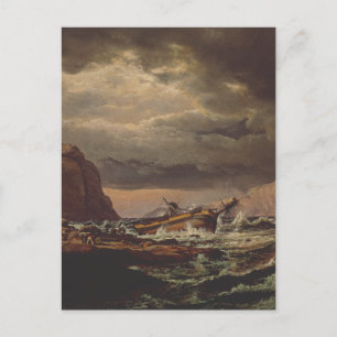 Schiffbruch an der norwegischen Küste von Johan Da Ankündigungspostkarte