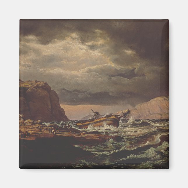 Schiffbruch an der norwegischen Küste von Johan Da Magnet (Vorne)