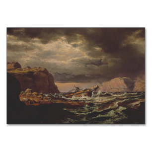 Schiffbruch an der norwegischen Küste von Johan Da Tischnummer