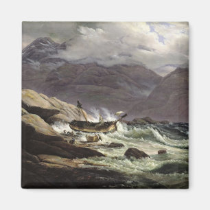 Schiffbruch auf der norwegischen Küste, 1831 Magnet