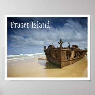 Schiffbruch des S.S. Maheno, Insel Fraser Poster