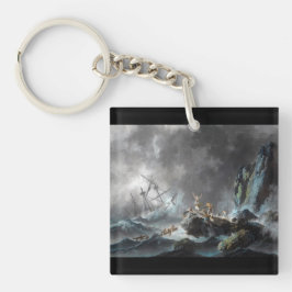 Schiffbruch im Sturm 1872 Schlüsselanhänger