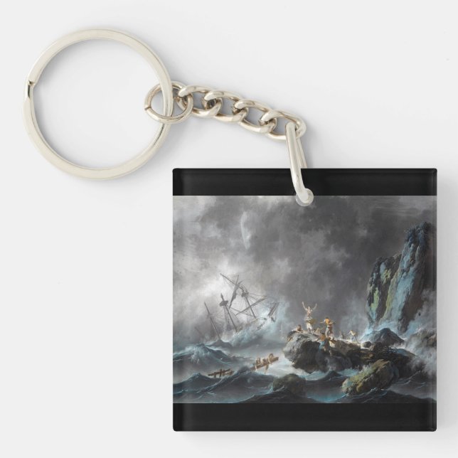 Schiffbruch im Sturm 1872 Schlüsselanhänger (Vorderseite)